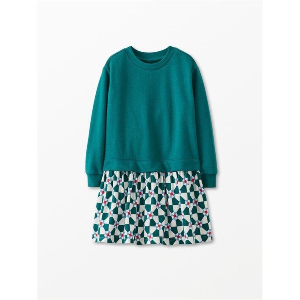 Hanna Andersson Sweatshirt Mixie Dress Size 10 (140cm) Green Peppermint Swirl